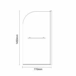 Polished Chrome 770mm Single Section Rounded Corner Bath Shower Screen With Towel Rail 9 Polished Chrome 770mm Single Section Rounded Corner Bath Shower Screen With Towel Rail -Wholesaledomestic Shop polished chrome 770mm single section rounded corner bath shower screen with towel rail line side 08880.1652444278