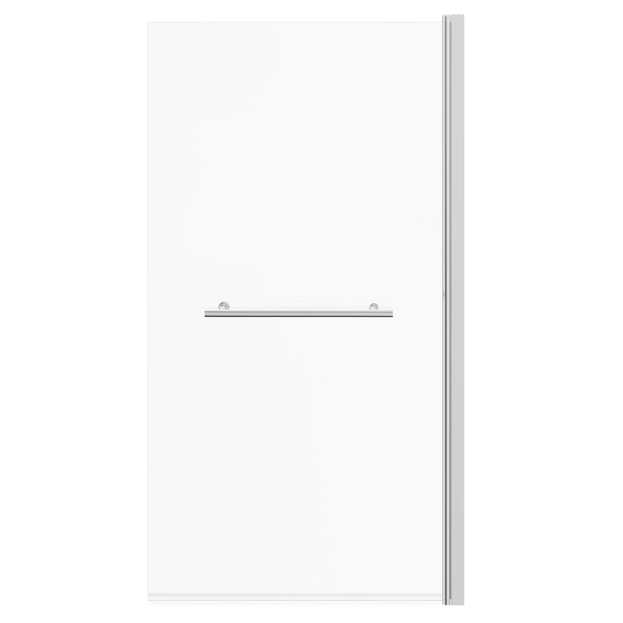 Polished Chrome 770mm Single Section Square Corner Bath Shower Screen With Towel Rail 4 Polished Chrome 770mm Single Section Square Corner Bath Shower Screen With Towel Rail - Image 2