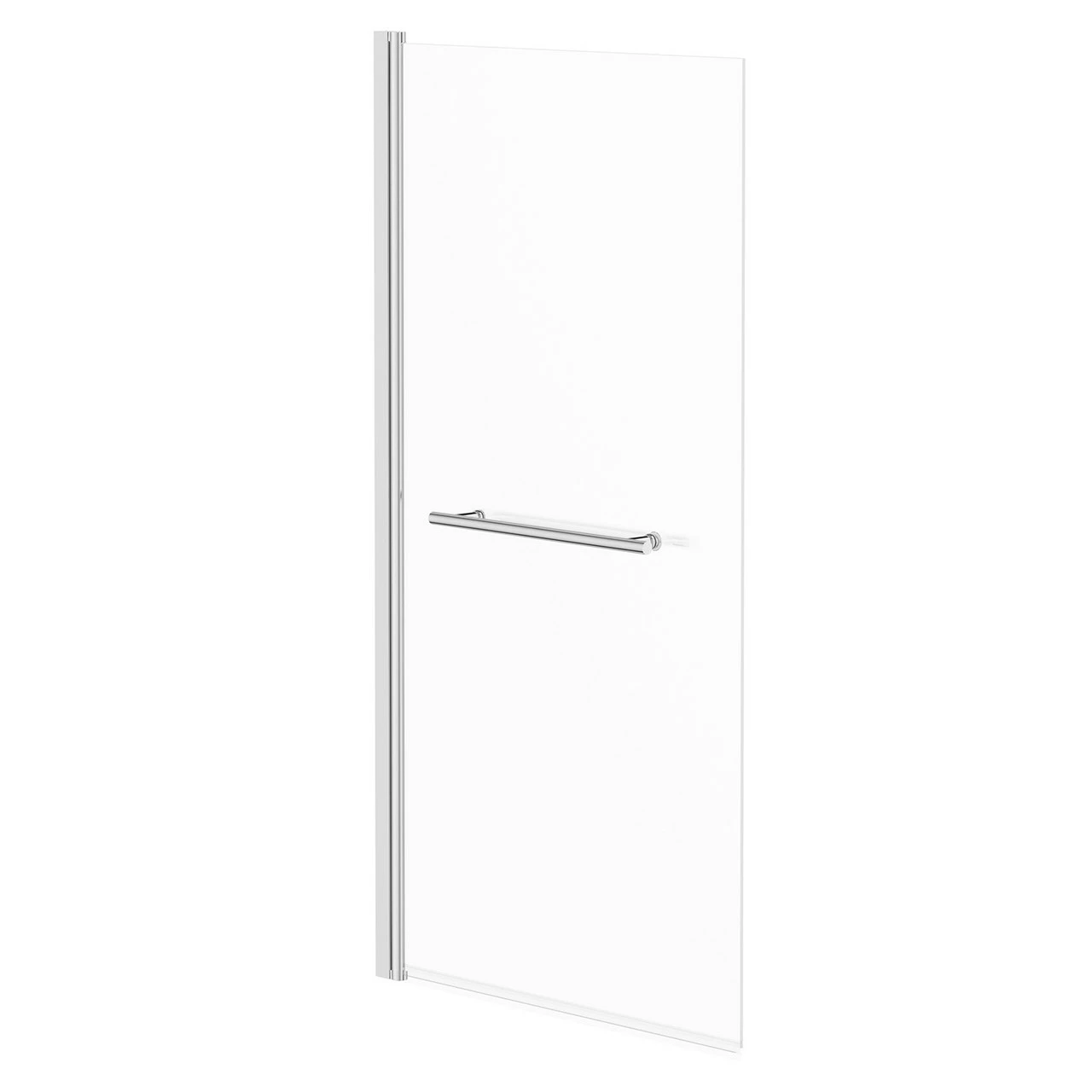 Polished Chrome 770mm Single Section Square Corner Bath Shower Screen With Towel Rail 3 Polished Chrome 770mm Single Section Square Corner Bath Shower Screen With Towel Rail