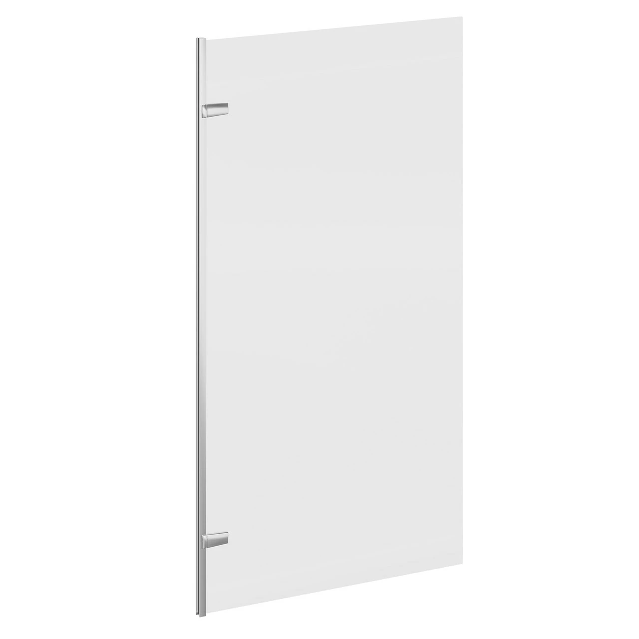 Polished Chrome 830mm Hinged 180 Degree Opening Square Bath Shower Screen - Image 4