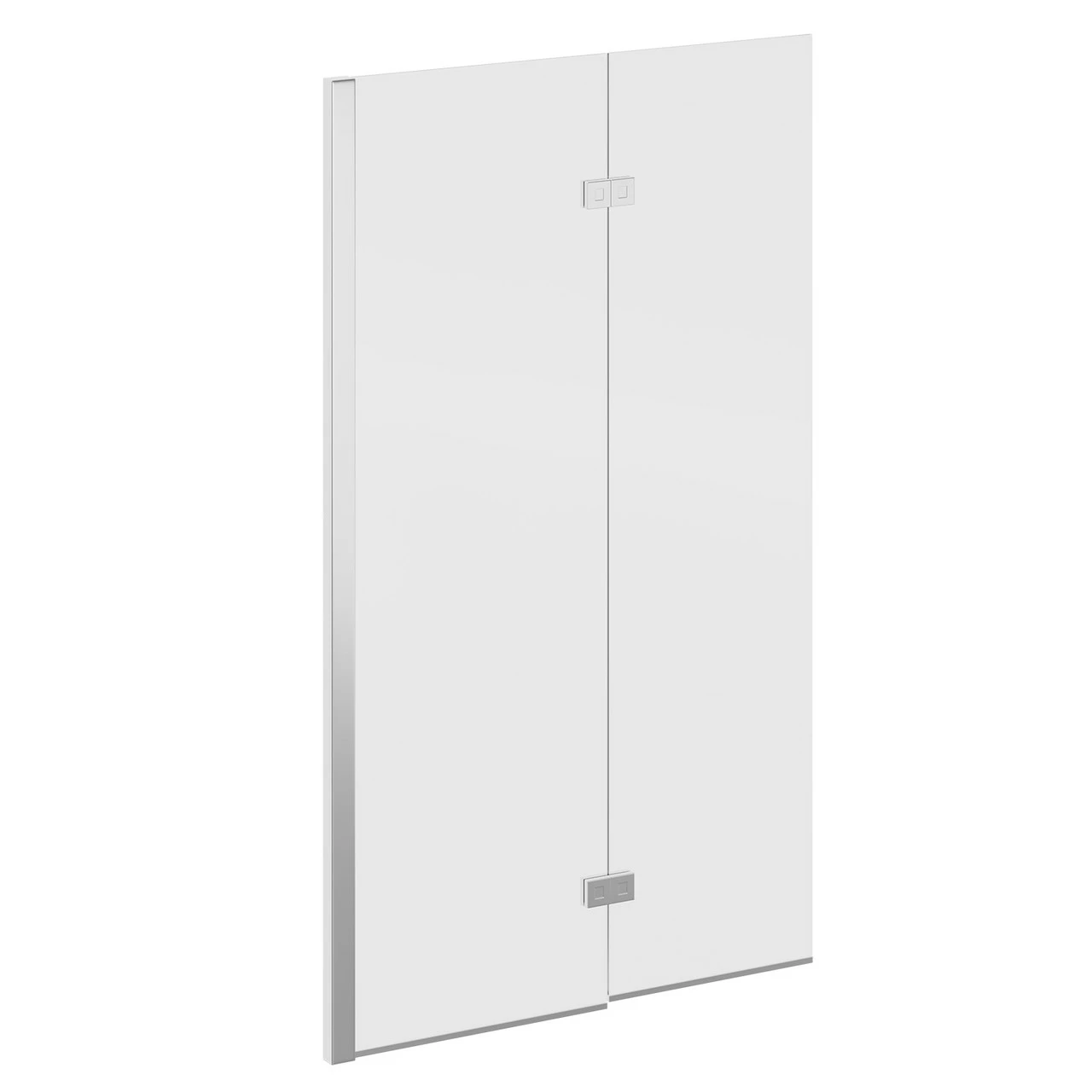 Polished Chrome 875mm Left Hand Two Panel Infold Bath Shower Screen - Image 4