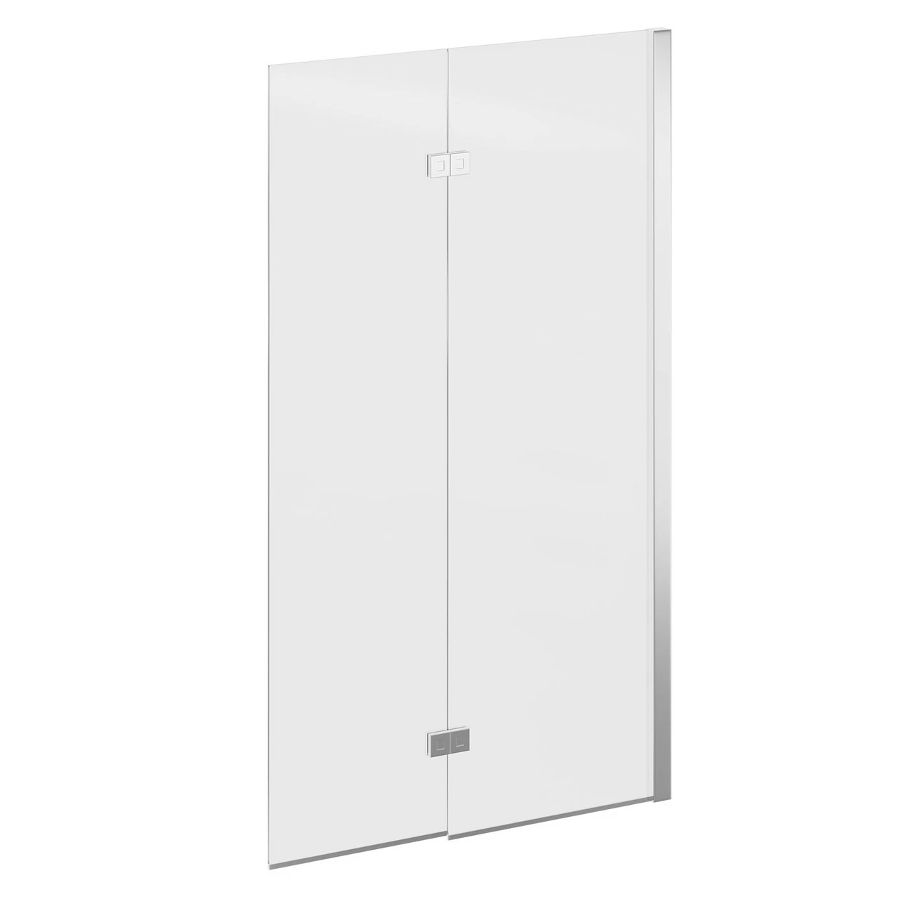 Polished Chrome 875mm Right Hand Two Panel Infold Bath Shower Screen 6 Polished Chrome 875mm Right Hand Two Panel Infold Bath Shower Screen - Image 4