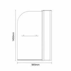 Polished Chrome 985mm Extended Rounded Corner Bath Shower Screen With Towel Rail 9 Polished Chrome 985mm Extended Rounded Corner Bath Shower Screen With Towel Rail -Wholesaledomestic Shop polished chrome 985mm extended rounded corner bath shower screen with towel rail line side 67221.1652444278