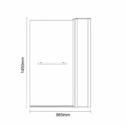 Polished Chrome 985mm Extended Square Corner Bath Shower Screen With Towel Rail 9 Polished Chrome 985mm Extended Square Corner Bath Shower Screen With Towel Rail -Wholesaledomestic Shop polished chrome 985mm extended square corner bath shower screen with towel rail line side 03035.1652444279