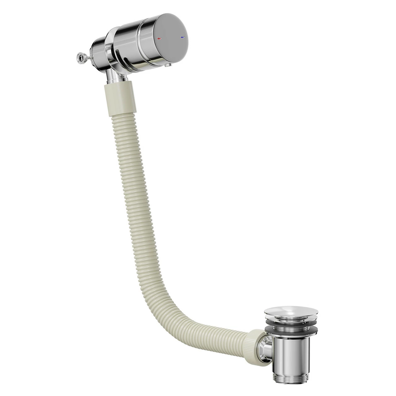 Polished Chrome Bath Mixer Filler And Waste Combination 5 Polished Chrome Bath Mixer Filler And Waste Combination - Image 3