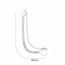 Polished Chrome Bath Waste And Overflow With Brass Plug And Ball Chain -Wholesaledomestic Shop polished chrome bath waste and overflow with brass plug and ball chain line side 12201.1652444490