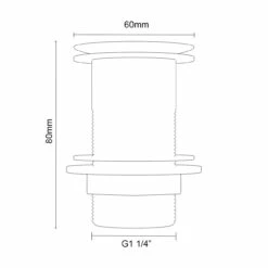 Polished Chrome Flip Over Slotted Basin Waste 13 Polished Chrome Flip Over Slotted Basin Waste -Wholesaledomestic Shop polished chrome flip over slotted basin waste line side 51394.1652444496
