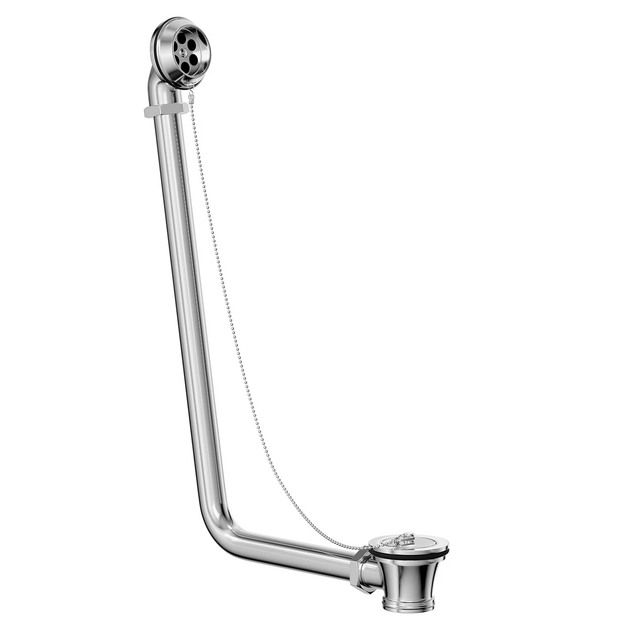 Polished Chrome Traditional Luxury Exposed Retainer Bath Tub Waste 5 Polished Chrome Traditional Luxury Exposed Retainer Bath Tub Waste - Image 3