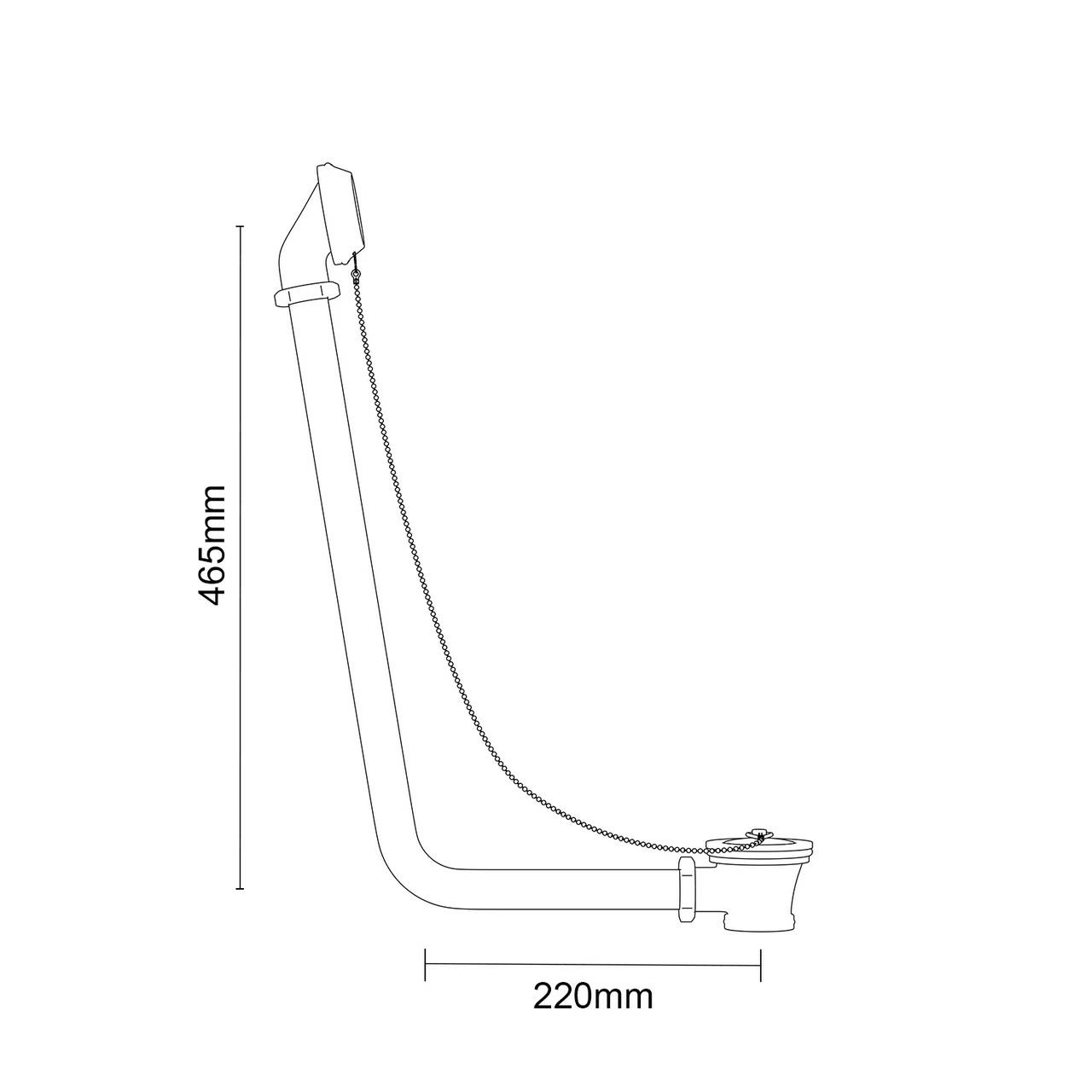 Polished Chrome Traditional Luxury Exposed Retainer Bath Tub Waste 8 Polished Chrome Traditional Luxury Exposed Retainer Bath Tub Waste - Image 6