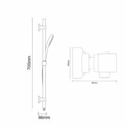 Quattro Polished Chrome Thermostatic Bar Valve Mixer Shower With Clyde Shower Slide Rail Kit -Wholesaledomestic Shop quattro polished chrome thermostatic bar valve mixer shower with clyde shower slide rail kit line side 23970.1652445366