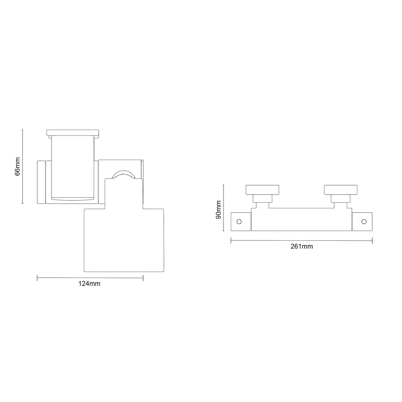 Quattro Polished Chrome Thermostatic Bar Valve Mixer Shower With Thames Shower Slide Rail Kit 7 Quattro Polished Chrome Thermostatic Bar Valve Mixer Shower With Thames Shower Slide Rail Kit - Image 5