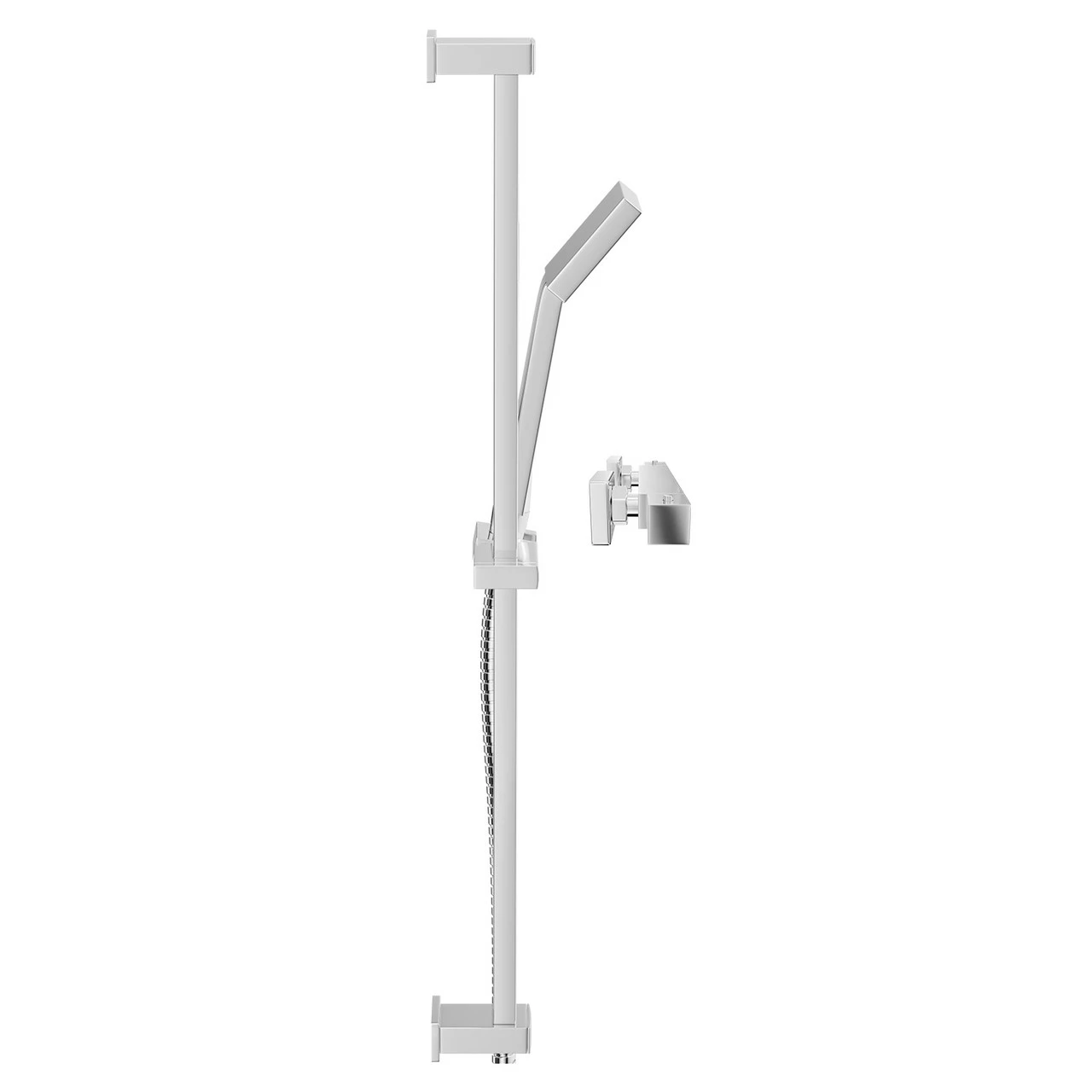 Quattro Polished Chrome Thermostatic Bar Valve Mixer Shower With Thames Shower Slide Rail Kit 6 Quattro Polished Chrome Thermostatic Bar Valve Mixer Shower With Thames Shower Slide Rail Kit - Image 4