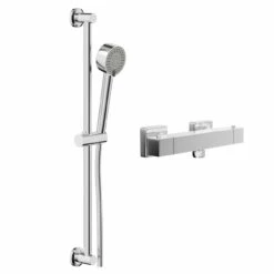 Quattro Polished Chrome Thermostatic Bar Valve Mixer Shower With Tyne Shower Slide Rail Kit 10 Quattro Polished Chrome Thermostatic Bar Valve Mixer Shower With Tyne Shower Slide Rail Kit -Wholesaledomestic Shop quattro polished chrome thermostatic bar valve mixer shower with tyne shower slide rail kit left 90768.1652445365