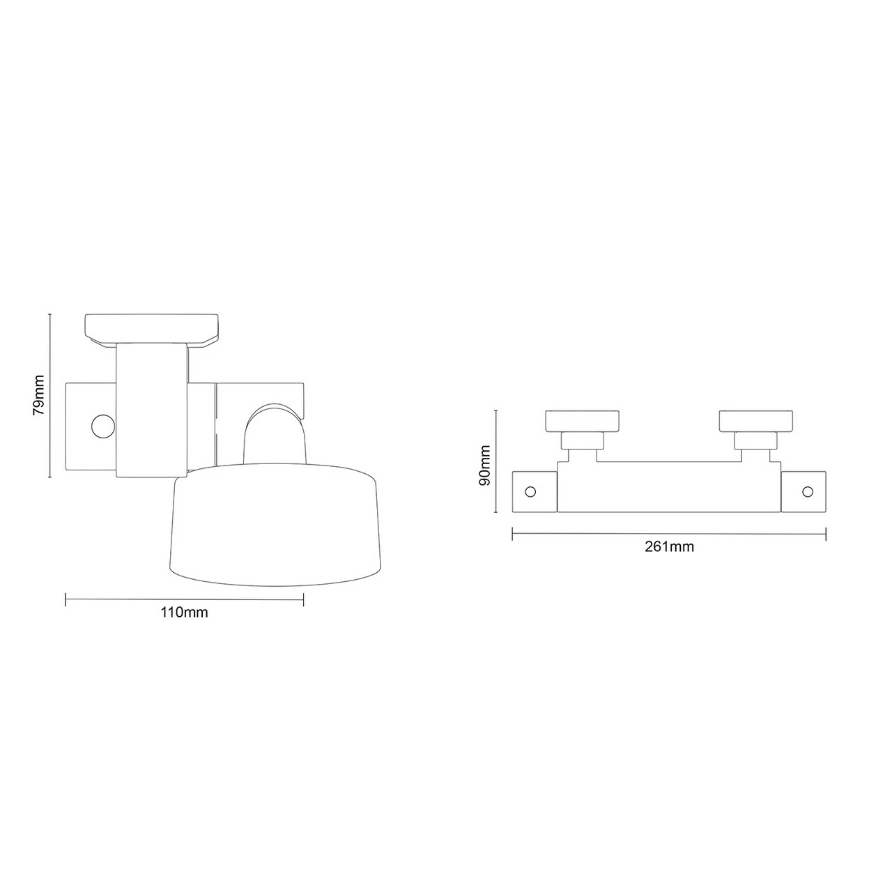 Quattro Polished Chrome Thermostatic Bar Valve Mixer Shower With Tyne Shower Slide Rail Kit 7 Quattro Polished Chrome Thermostatic Bar Valve Mixer Shower With Tyne Shower Slide Rail Kit - Image 5