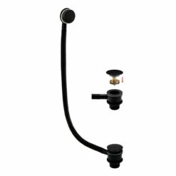 RAK Black Round Bath Clicker Waste And Overflow - RAKL9022RB