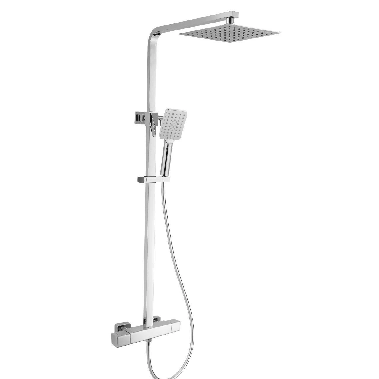 RAK Compact Square Exposed Thermostatic Shower Column With Fixed Head And Shower Kit - RAKSHW6006 3 RAK Compact Square Exposed Thermostatic Shower Column With Fixed Head And Shower Kit - RAKSHW6006