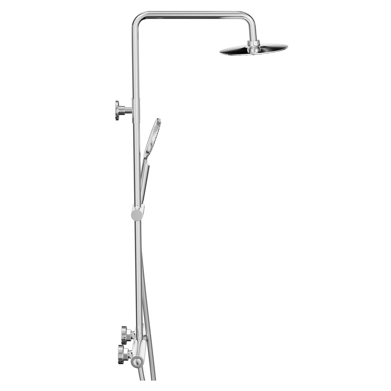 Riviera Round Thermostatic Rigid Riser And Handset Shower System 6 Riviera Round Thermostatic Rigid Riser And Handset Shower System - Image 4