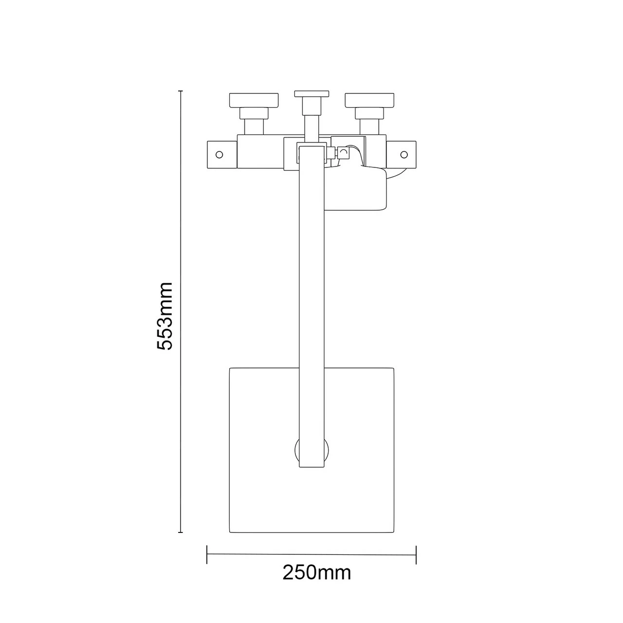 Riviera Square Thermostatic Rigid Riser And Handset Shower System 7 Riviera Square Thermostatic Rigid Riser And Handset Shower System - Image 5