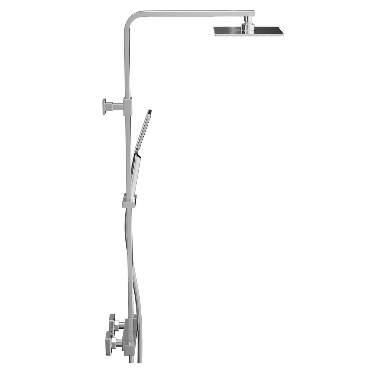 Riviera Square Thermostatic Rigid Riser And Handset Shower System 6 Riviera Square Thermostatic Rigid Riser And Handset Shower System - Image 4