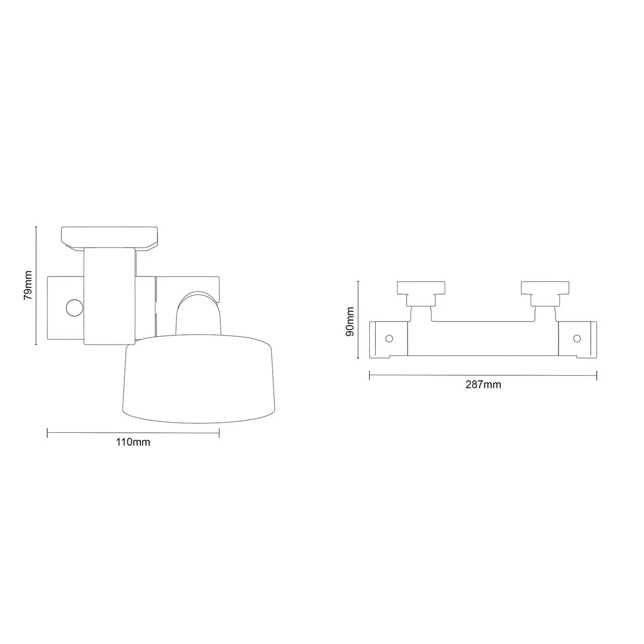 Rondi Polished Chrome Thermostatic Bar Valve Mixer Shower With Tyne Shower Slide Rail Kit 7 Rondi Polished Chrome Thermostatic Bar Valve Mixer Shower With Tyne Shower Slide Rail Kit - Image 5