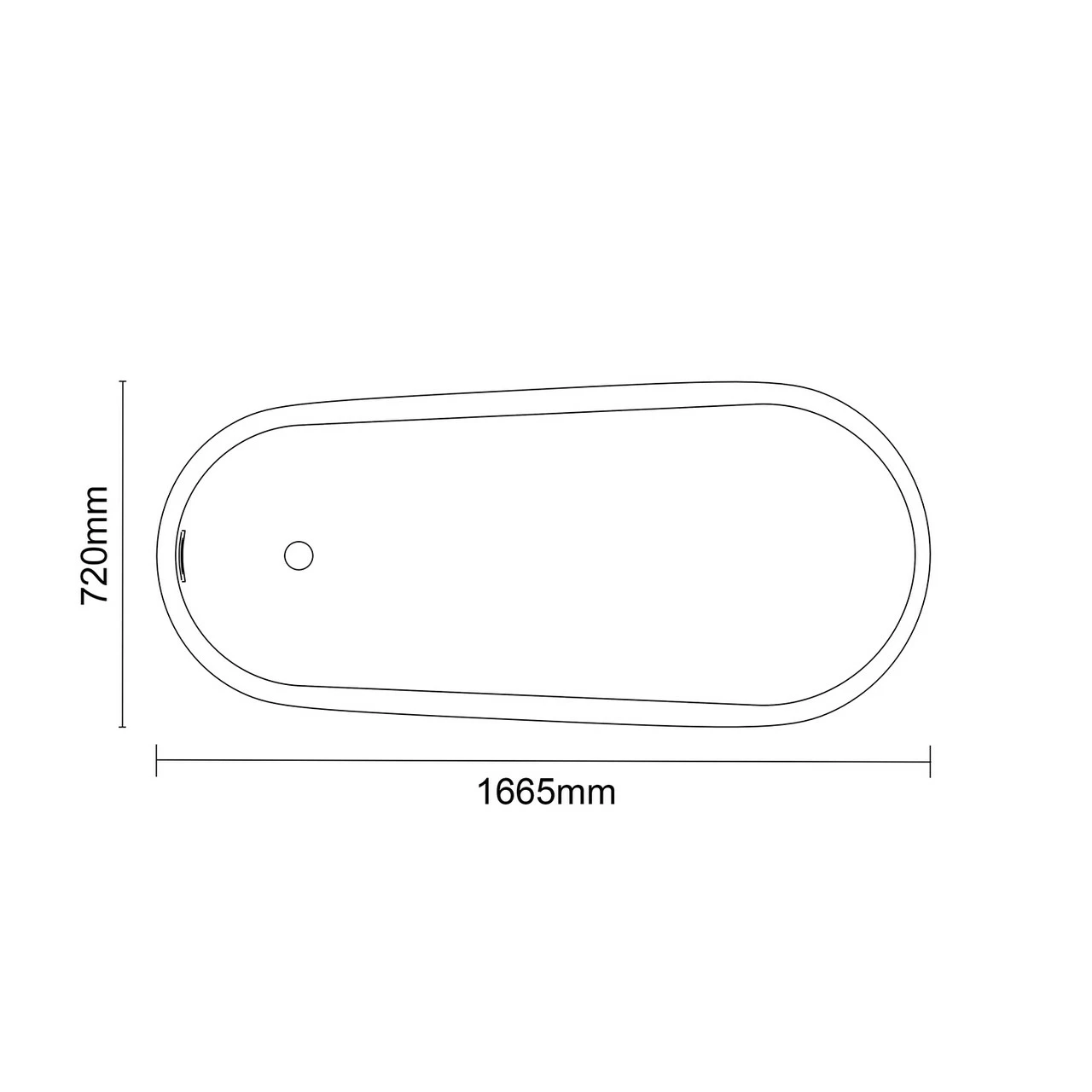 Salerno 1670mm X 720mm Luxury Freestanding Single Ended Slipper Bath 8 Salerno 1670mm X 720mm Luxury Freestanding Single Ended Slipper Bath - Image 6