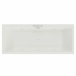 Slim Edge 1700mm X 700mm 6 Jet Chrome Flat Jet Double Ended Whirlpool Bath