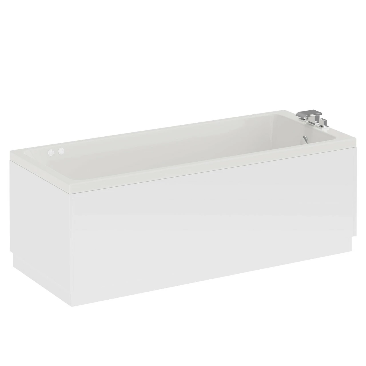 Slim Edge 1700mm X 700mm 6 Jet Chrome Flat Jet Single Ended Whirlpool Bath - Image 3