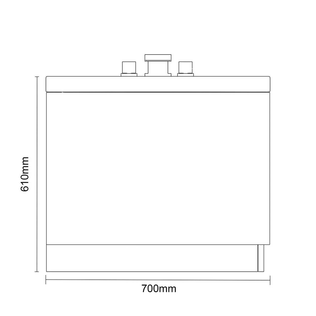 Slim Edge 1700mm X 700mm Straight Single Ended Bath 8 Slim Edge 1700mm X 700mm Straight Single Ended Bath - Image 6