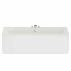 Slim Edge 1700mm X 750mm 12 Jet Chrome Flat Jet Double Ended Whirlpool Bath -Wholesaledomestic Shop slim edge 1700mm x 750mm 12 jet chrome flat jet double ended whirlpool bath front 93241.1691438807