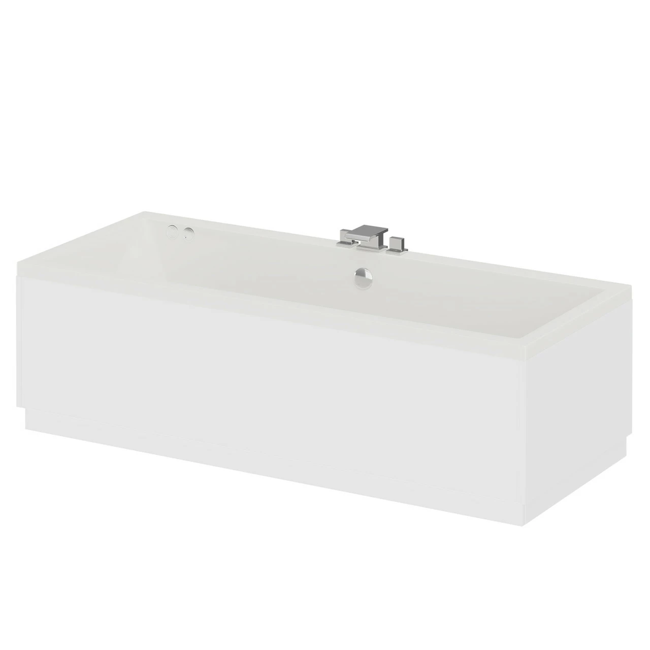 Slim Edge 1700mm X 750mm 12 Jet Chrome Flat Jet Double Ended Whirlpool Bath - Image 2