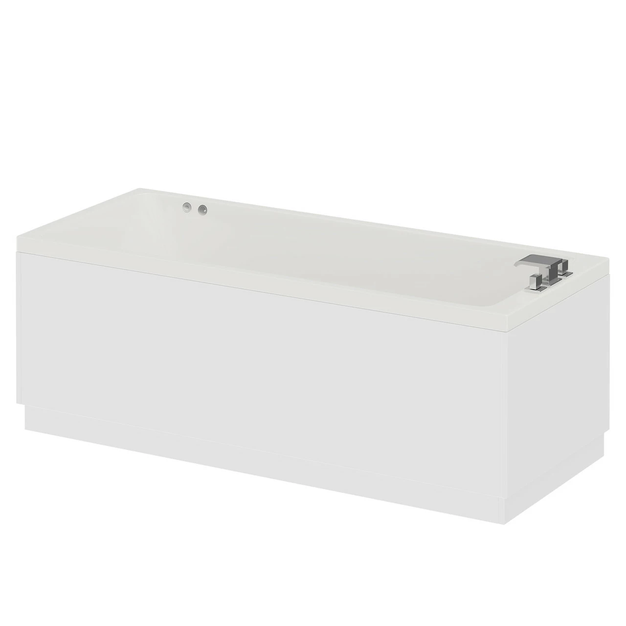Slim Edge 1700mm X 750mm 12 Jet Chrome Flat Jet Single Ended Whirlpool Bath - Image 2