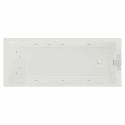 Slim Edge 1700mm X 750mm 12 Jet Chrome Flat Jet Single Ended Whirlpool Bath