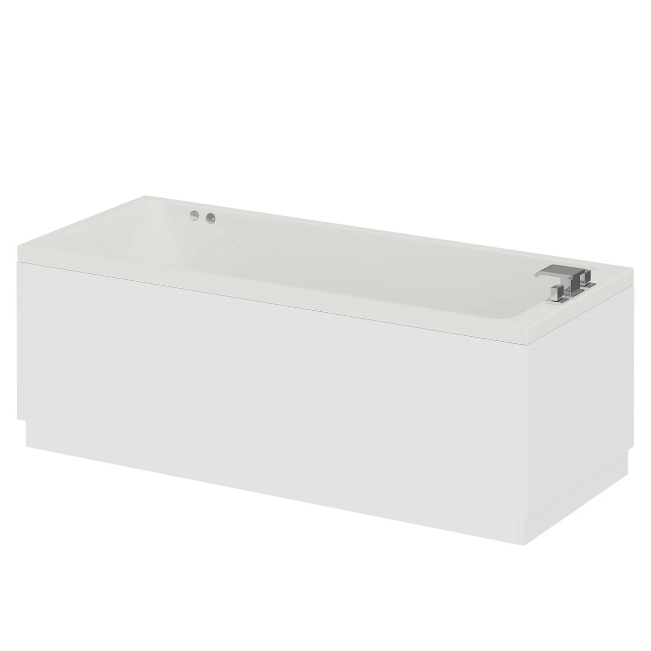 Slim Edge 1700mm X 750mm 6 Jet Chrome Flat Jet Single Ended Whirlpool Bath 4 Slim Edge 1700mm X 750mm 6 Jet Chrome Flat Jet Single Ended Whirlpool Bath - Image 2