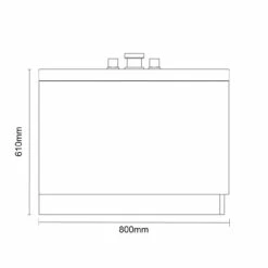 Slim Edge 1700mm X 800mm Straight Single Ended Bath -Wholesaledomestic Shop slim edge 1700mm x 800mm straight single ended bath line side 30075.1691438797