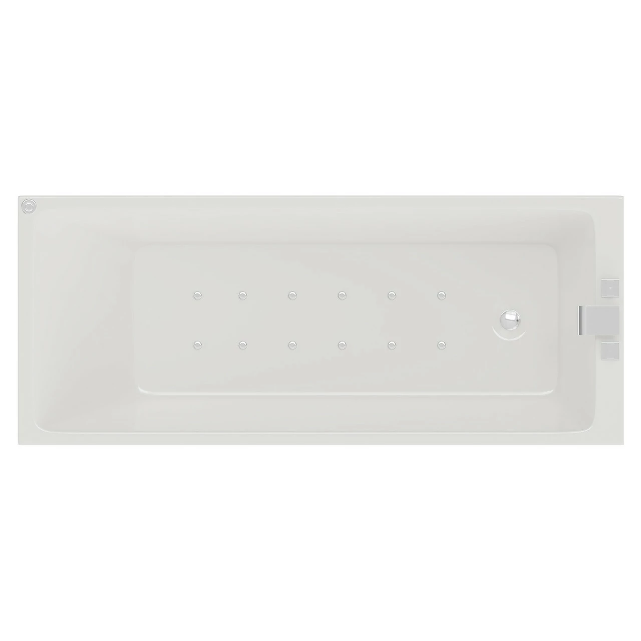 Slim Edge 1800mm X 800mm 12 Jet Chrome Easifit Single Ended Spa Bath