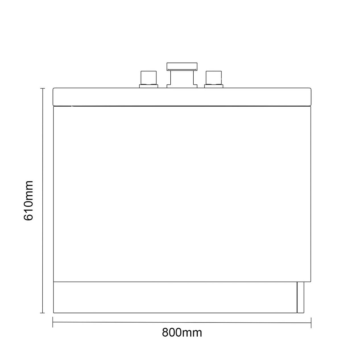 Slim Edge 1800mm X 800mm Straight Single Ended Bath 8 Slim Edge 1800mm X 800mm Straight Single Ended Bath - Image 6