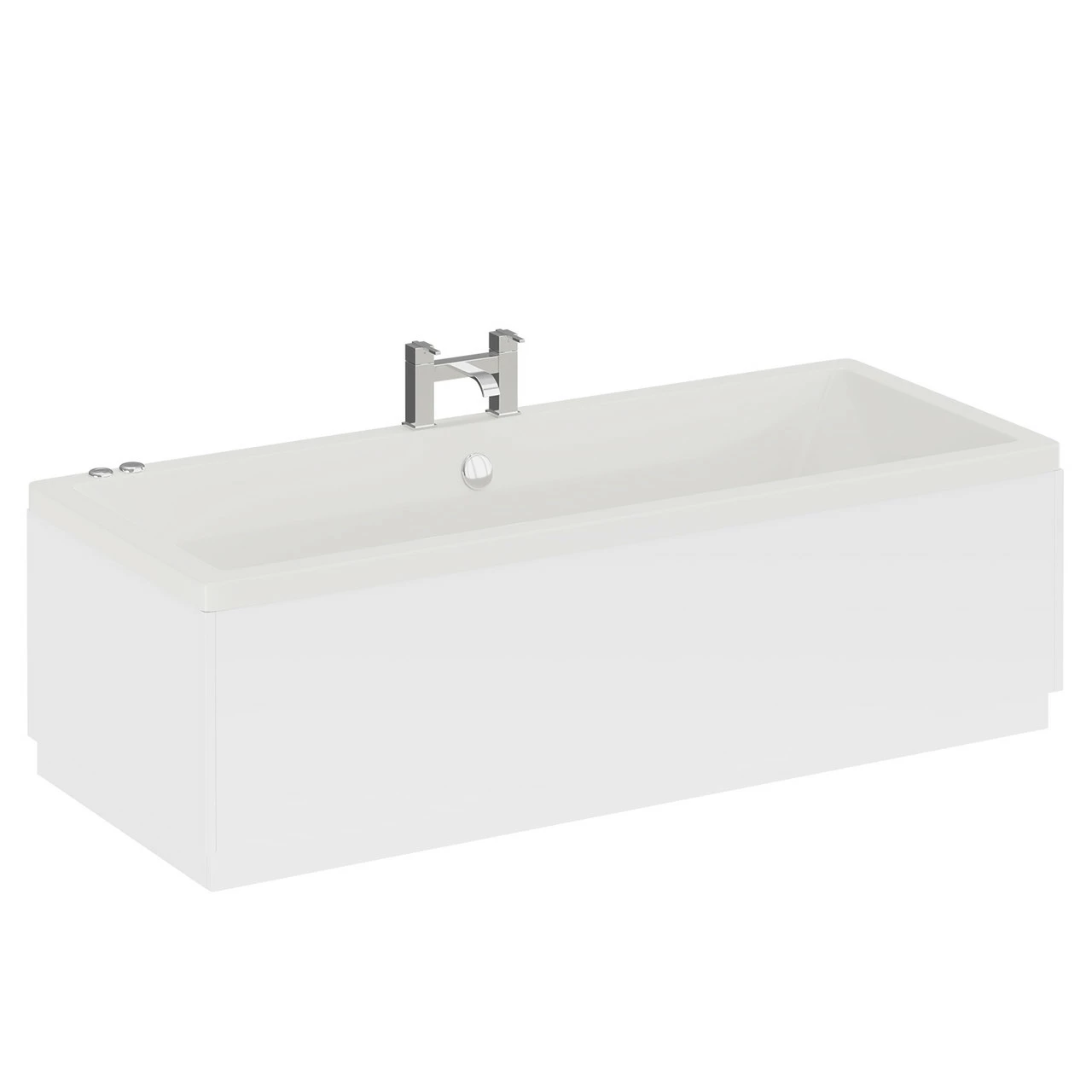 Square 1700mm X 700mm 12 Jet Chrome V-Tec Double Ended Whirlpool Bath 5 Square 1700mm X 700mm 12 Jet Chrome V-Tec Double Ended Whirlpool Bath - Image 3