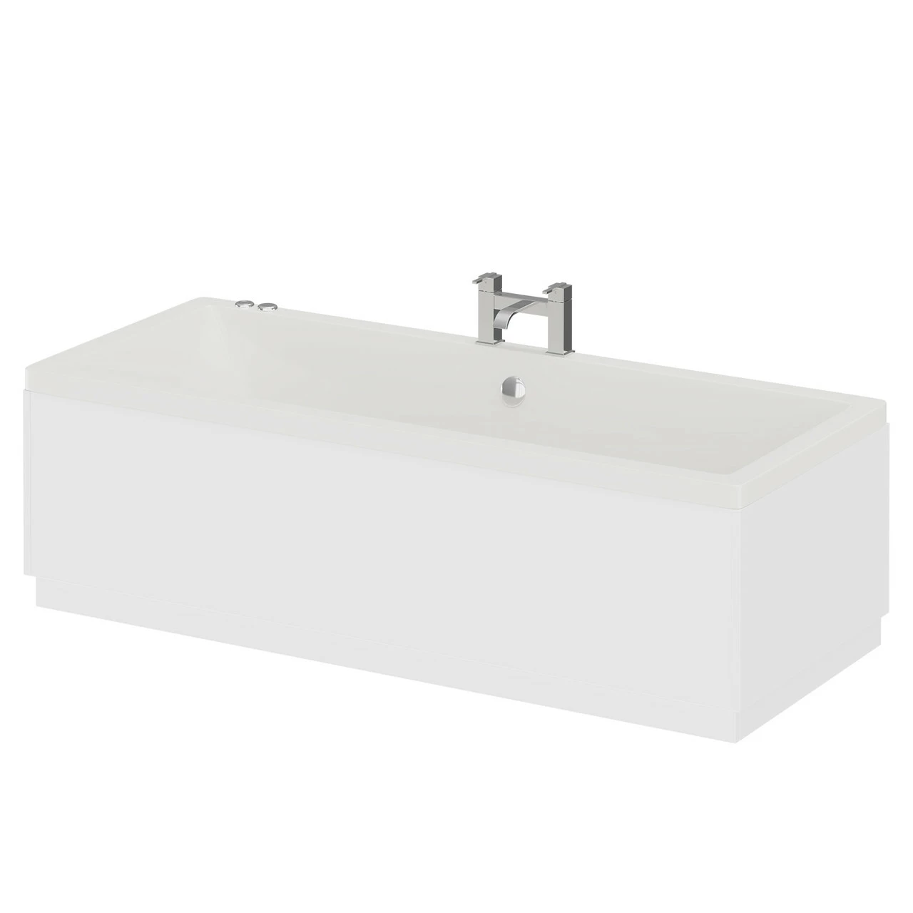 Square 1700mm X 700mm 12 Jet Chrome V-Tec Double Ended Whirlpool Bath 4 Square 1700mm X 700mm 12 Jet Chrome V-Tec Double Ended Whirlpool Bath - Image 2