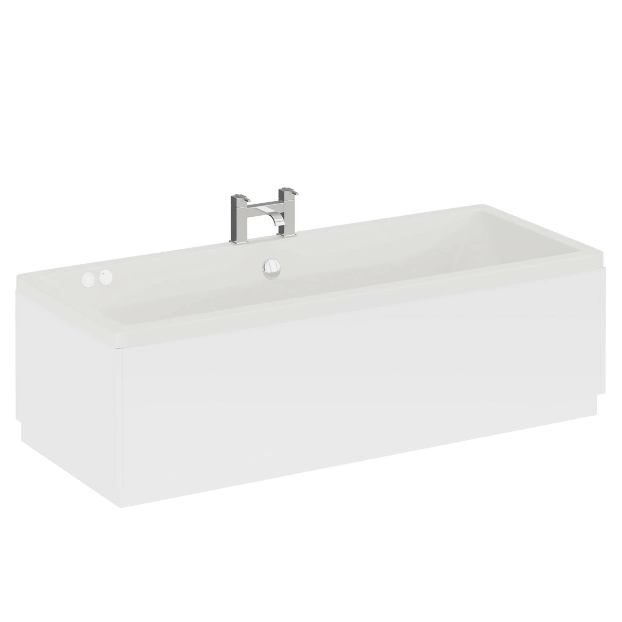 Square 1700mm X 750mm 12 Jet Chrome Flat Jet Double Ended Whirlpool Bath 5 Square 1700mm X 750mm 12 Jet Chrome Flat Jet Double Ended Whirlpool Bath - Image 3