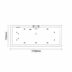 Square 1700mm X 750mm 12 Jet Chrome Flat Jet Double Ended Whirlpool Bath 13 Square 1700mm X 750mm 12 Jet Chrome Flat Jet Double Ended Whirlpool Bath -Wholesaledomestic Shop square 1700mm x 750mm 12 jet chrome flat jet double ended whirlpool bath line 38813.1652542538