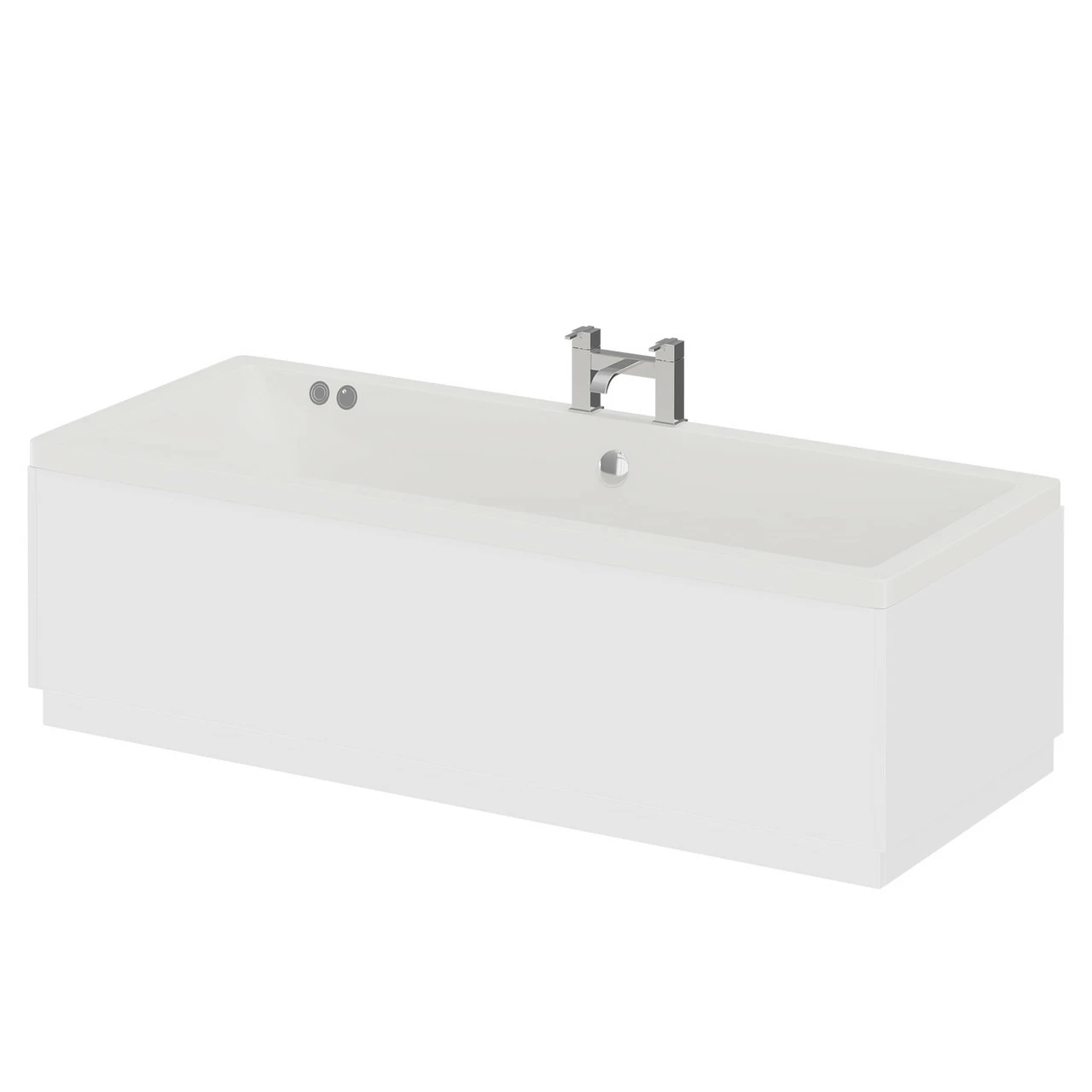 Square 1700mm X 750mm 6 Jet Chrome Flat Jet Double Ended Whirlpool Bath 4 Square 1700mm X 750mm 6 Jet Chrome Flat Jet Double Ended Whirlpool Bath - Image 2
