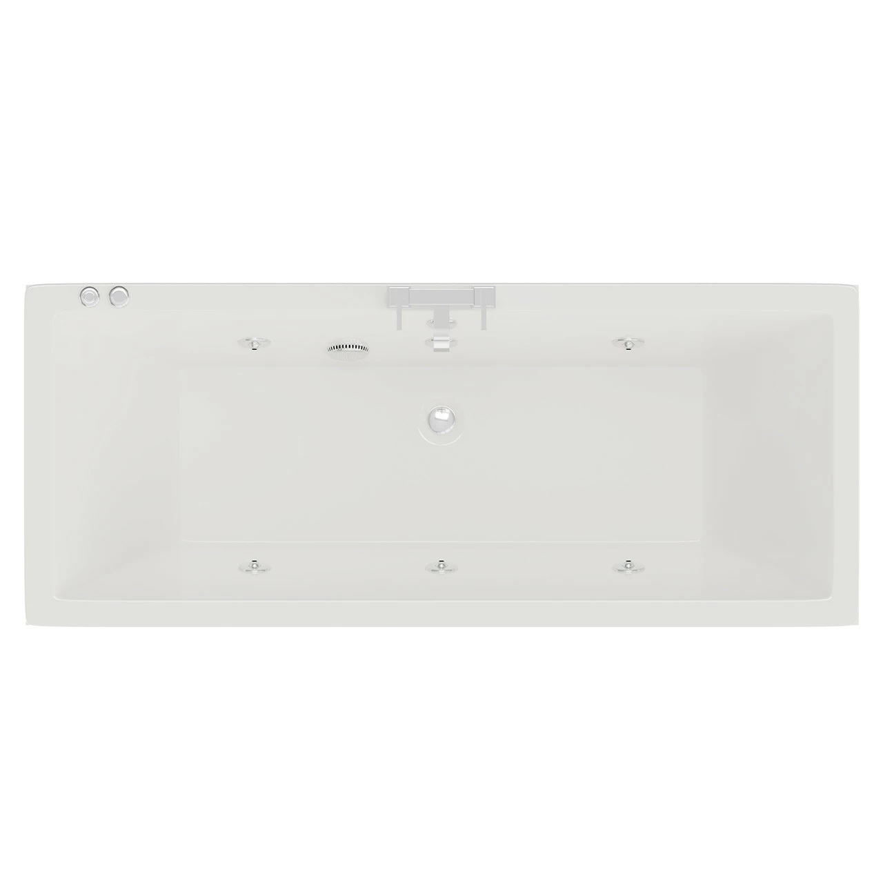 Square 1700mm X 750mm 6 Jet Chrome V-Tec Double Ended Whirlpool Bath 3 Square 1700mm X 750mm 6 Jet Chrome V-Tec Double Ended Whirlpool Bath
