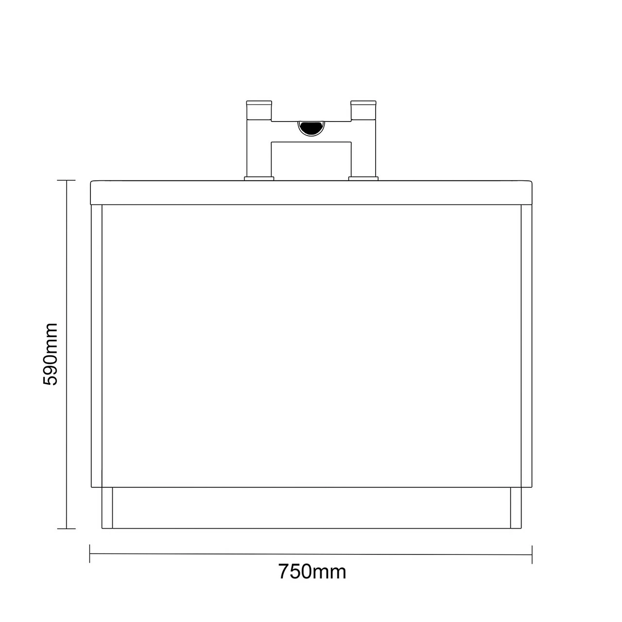 Square 1700mm X 750mm Straight Single Ended Shower Bath 8 Square 1700mm X 750mm Straight Single Ended Shower Bath - Image 6