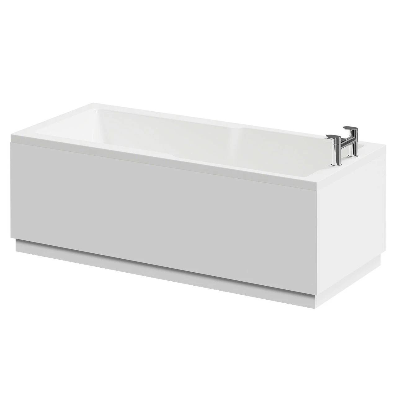 Square 1700mm X 750mm Straight Single Ended Shower Bath 4 Square 1700mm X 750mm Straight Single Ended Shower Bath - Image 2