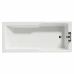 Square 1700mm X 750mm Straight Single Ended Shower Bath