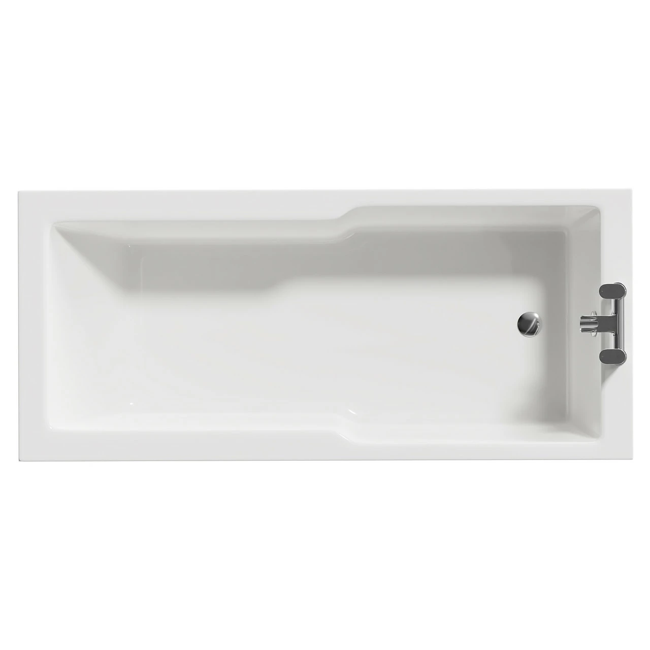 Square 1700mm X 750mm Straight Single Ended Shower Bath 3 Square 1700mm X 750mm Straight Single Ended Shower Bath