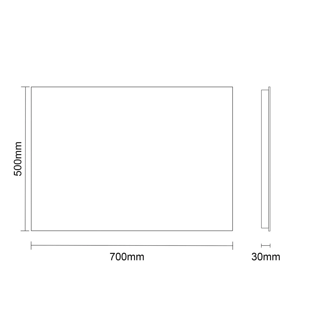 Trivia 700mm X 500mm Illuminated LED Mirror With Demister - Image 4