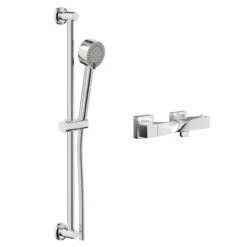 Windsor. Twist Polished Chrome Thermostatic Bar Valve Mixer Shower With Tyne Shower Slide Rail Kit 10 Windsor. Twist Polished Chrome Thermostatic Bar Valve Mixer Shower With Tyne Shower Slide Rail Kit -Wholesaledomestic Shop twist polished chrome thermostatic bar valve mixer shower with tyne shower slide rail kit left 29898.1678115084