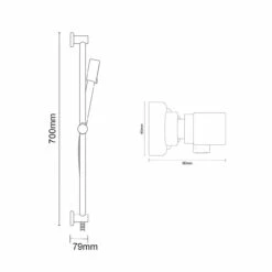 Windsor. Twist Polished Chrome Thermostatic Bar Valve Mixer Shower With Tyne Shower Slide Rail Kit 12 Windsor. Twist Polished Chrome Thermostatic Bar Valve Mixer Shower With Tyne Shower Slide Rail Kit -Wholesaledomestic Shop twist polished chrome thermostatic bar valve mixer shower with tyne shower slide rail kit line side 49313.1678115084