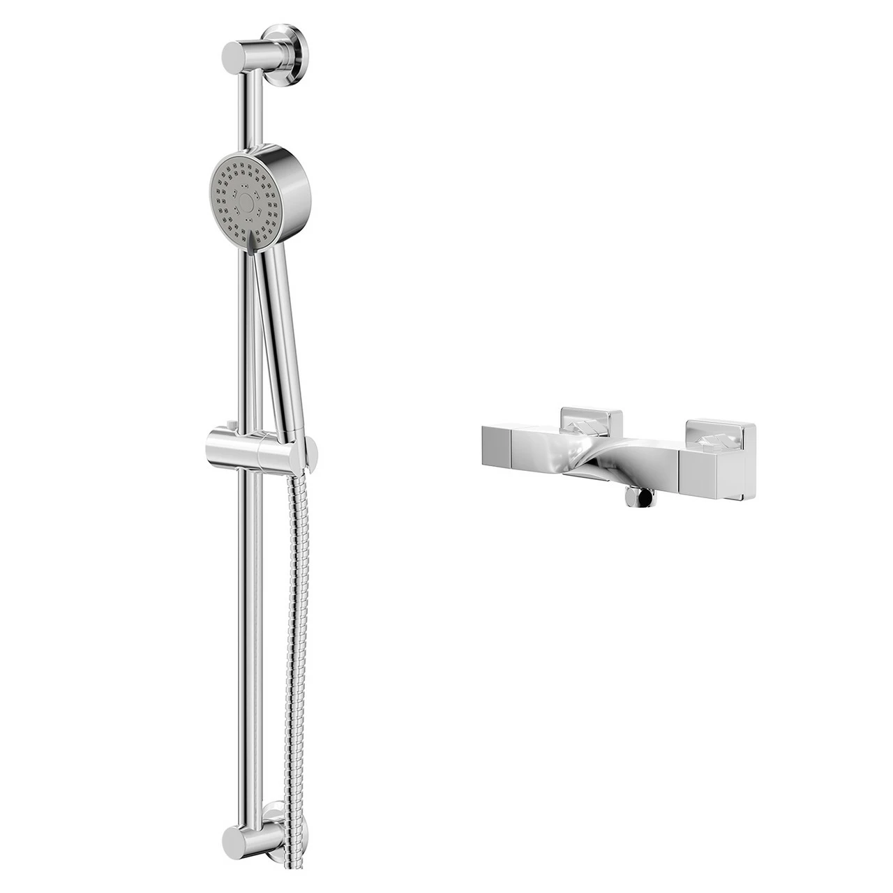 Windsor. Twist Polished Chrome Thermostatic Bar Valve Mixer Shower With Tyne Shower Slide Rail Kit 3 Windsor. Twist Polished Chrome Thermostatic Bar Valve Mixer Shower With Tyne Shower Slide Rail Kit